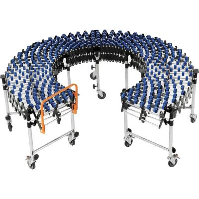 China Pallet Chain Heat Resistant Adjustable Lightweight Roller Conveyor for sale