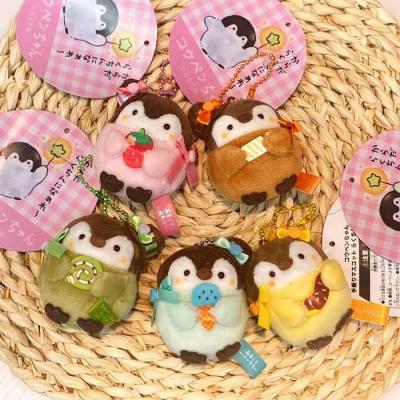 China JapanCartoon Koupen Chan Dessert Station Series Cute Mini Plush Toy Pendant Little 6cm Penguin Plush Doll Pendant for Bag Kid for sale