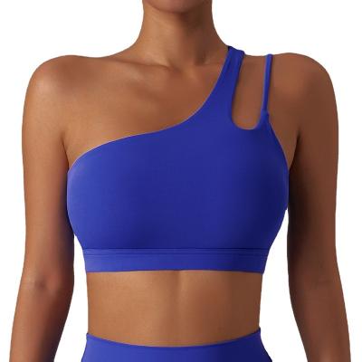 China Low MOQ Nylon+Spandex Beauty Back Seamless Cross Back Yoga Bra For Women Workout Padded Sports Bra Bra for sale