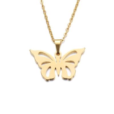 China Personalized Small Stainless Steel Butterfly Minimalist Pendant Necklace, Stainless Steel Chain.Gift for her. for sale