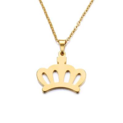 China Personalized Minimalist Stainless Steel Crown Pendant Necklace, Stainless Steel Chain.Gift for her. for sale