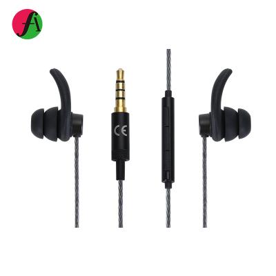 China Latest Design 3.5mm Single Ear In-ear Sport Earbuds Wired Earphone With Mic for sale