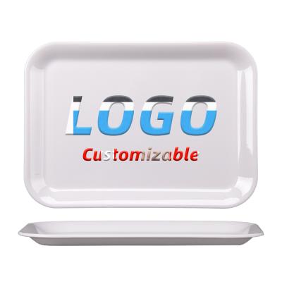 China Eco-friendly Commercial Hospitality Insurance Restaurant Service Tray Cheap Plastic Fast Food Tray Melamine Food Serving Tray for sale