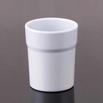 China Sustainable Party Cups Stackable Plastic Melamine Drinking White Mug for sale