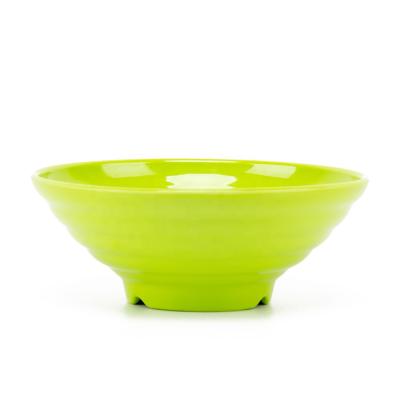 China 9 Inch Sustainable Wholesale Green Japanese Melamine Bowl Plastic Ramen Bowl For Restaurant Serving for sale