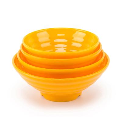 China Sustainable Stock Goods Restaurant Hotel Anti-scald Melamine Noggin Bowl Food Serving Large Bowl for sale