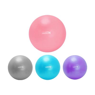 China Easy For Any Age And Fitness Levels Fitness Accessories Anti Burst No Slip Yoga Balance Ball Exerciser Pilates Yoga Ball With Quick Foot Pump for sale