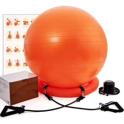 China Non-Slip And Easy To Clean Custom Professional Exercise Ball For Home Gym 65cm Yoga Ball With Yoga Ball Chair for sale