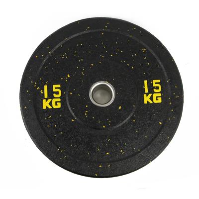 China Durable 5-50kg Black Rubber Bumper Plates Gym Weighted Barbell Plate for sale