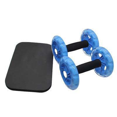 China High Quality Double Roller Ab Wheel With Mat Fitness Workout Abdominal Abs Wheels for sale