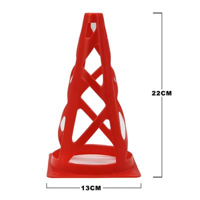 China Fitness Land Brand 22cm Soccer Agility Practice Cones With Hole For Sports Practice Football Disc Cones for sale