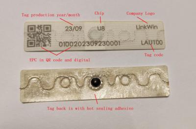 Cina Hybrid RFID UHF Fabric Laundry , RFID UHF Laundry Tag 200 Times Washing Cycles ,  RFID laundry tag , commercial laundry in vendita