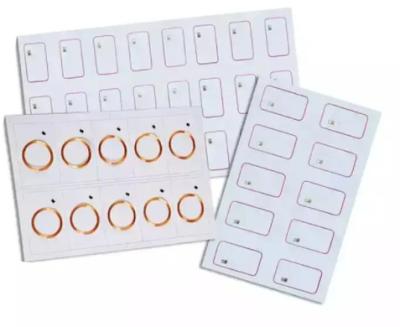 China 13.56MHz NFC Inlay Sheet TAG 213 , 215 Inlay Dry NFC Antenna RFID PVC Sheets for Cards zu verkaufen