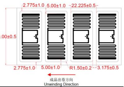 China Factory 44*19mm UHF rfid long rang tag rfid sticker uhf label tag , UHF RFID label , RFID UHF WET INLAY Te koop