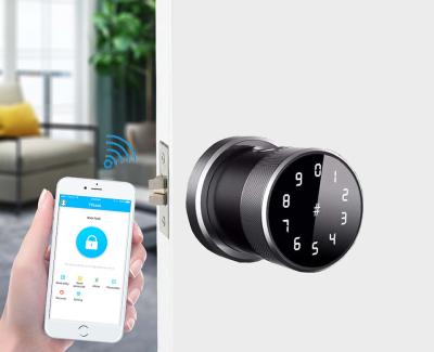 China Ttlock Mobile Control Keyless Round Smart Lock FPC Sensor Fingerprint Smart Door Lock for sale