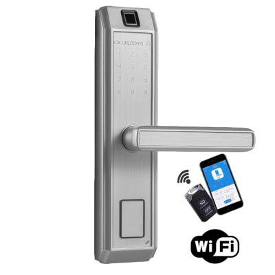 China ES212S Security Fingerprint Handle Zinc Alloy Smart Door Lock for sale