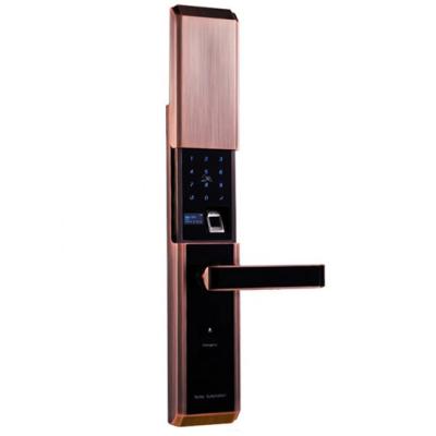 China Professional Bronze Touch Screen Sliding Door Fingerprint Lock ES213F-Red for sale