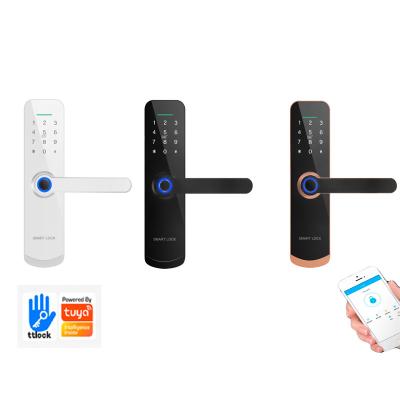 China (Fingerprint+ password+RFID card) â ‰ ¤ Keyless Security 300 Biometric Fingerprint Master Card Password Wifi Tuya Smart Electric Door Lock for sale