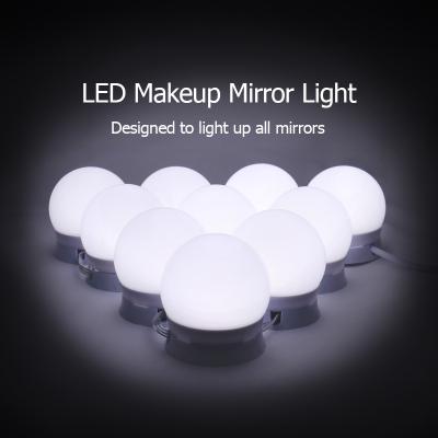 China Modern Hollywood Style Dimmable LED Mirror Lamps Bathroom Light Bulb Mirror Touch Sensor Dimmable LED Makeup String Light for sale