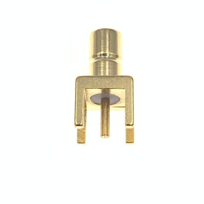 China Custom RF SMB Male Plug PCB Mount Coaxial Connector For Audio Video for sale