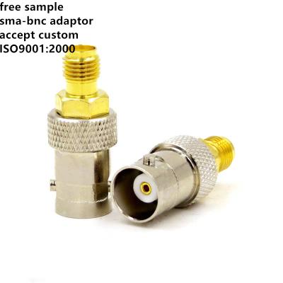 China Free Sample Factory Price RF Frequency RF Jack Plug Adapter Connector SMA Plug Male To BNC Female RF Jack Adapter for sale