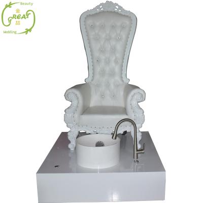 China Fashionable Foshan Large Factory Luxury High Back King Throne Pedicure Chair Wedding Chair for sale