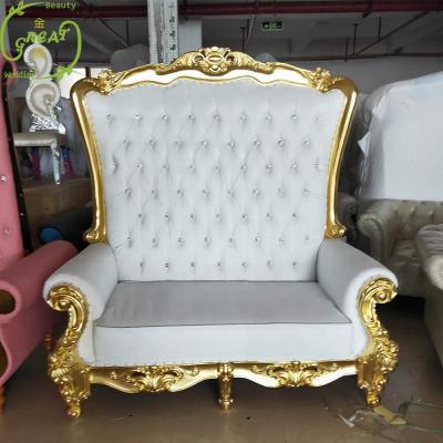 China Sofa Furniture Great Foshan Factory Eco - Friendly European Style King And Queen Luxury Red Sofa for sale