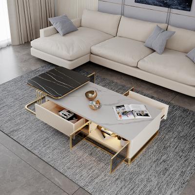 China Foshan Modern Large Factory Modern Custom Apartment Nordic Small Coffee Table, Light Luxury And Simple Rock Panel TV Cabinet for sale