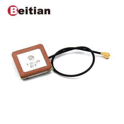 China BEITIAN 28db IPEX GPS GLONASS dual active internal antenna 18*18*5mm BT-18A 18*18*5mm for sale