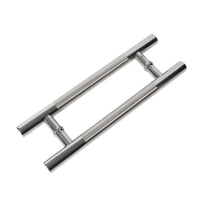 China Modern Hot Sale Pull Handle H Type Stainless Steel Glass Door Handle For Tempered Glass Sliding Door for sale