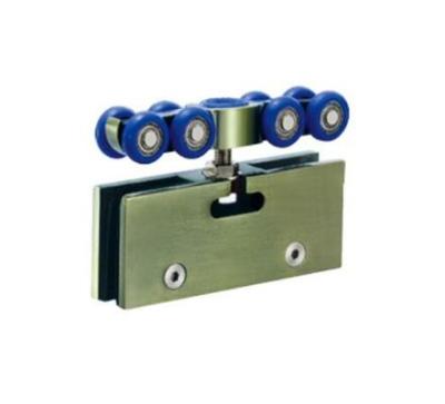 China Modern Sliding Roller Pulley Hanging Wheels Clamp For Glass Door for sale