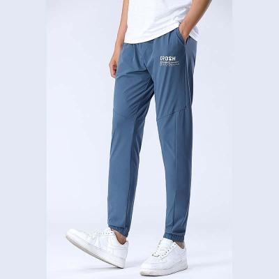 China 2021 Fashion Spandex Anti-Wrinkle Fashion Polyester Joggers Men's Slim Casual Long Pants Black Trousers for sale