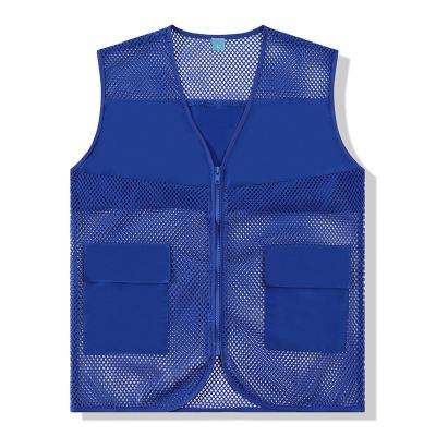 China Custom Outdoor Work Vest Quick-Dry Mesh Anti-Wrinkle Mesh Pocket Vest Cheap Voluntary Logo Vest for sale