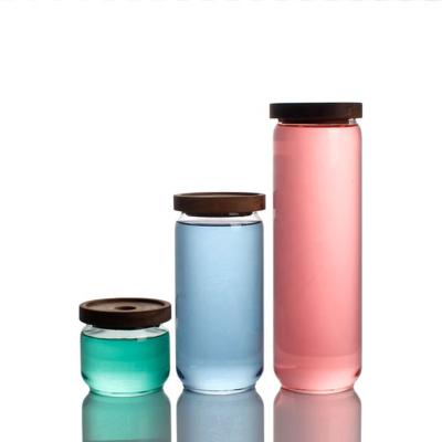 China Factory Wholesale Borosilicate Glass Heatable Low MOQ High Jars, Tea, Food, Grain Storage Jars, Bamboo Lid Kitchen Goods for sale