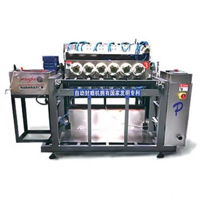 China Automatic Beverage Six Head Wax Sealings Capping Locking Machine For Red Wine Glass Bottles for sale