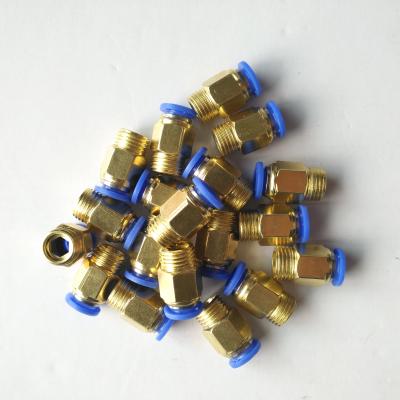 China Zinc Plating Accessories PU Straight Plastic Connector Hose Pneumatic Connection Fittings for sale