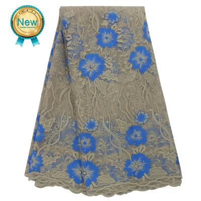 China Viable French Net Material Embroidery African Bestway Tulle Lace Fabric For Dress for sale