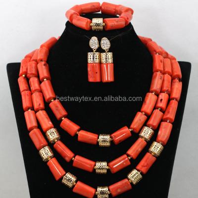 China Wholesale ALLOY jewelry set, necklace set, bracelet, ring, earrings, African Coral Beads Jewelry for sale