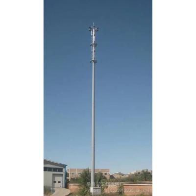 China Steel Pipe Antenna Single Mast Communication Tower Galvanized Single Pole Telecommunication Tower for sale