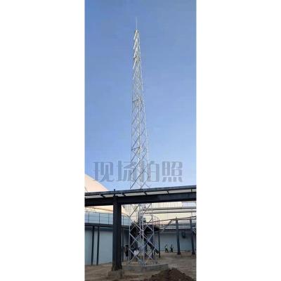 China Outdoor 20m 25m 35m 40m 45m 55m 60m 65m 70m 75m 80m Manufactures Steel Single Pole Rooftop Lightning Tower Of Transmission Equipment for sale