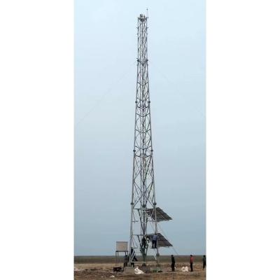 China Telecom Lattice Design Antenna 30m Steel Pipe Shaped Mobile Communication Tower Microwave Metal Mast 3 Tubular Leg Tower for sale