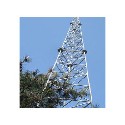 China Low Power Mobile Communication Tower 45 Meter 3legged Tubular Cellular Microwave Galvanizing ISP Pylon Antenna 5g Pole 3 Legs Steel Lattice Tower for sale