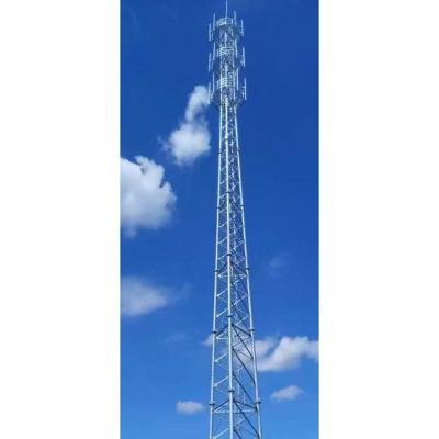 China Mobile Communication Tower 3 Legs Tubular Steel Communication Telecom Antenna Pole Rack Tower Fabrication for sale