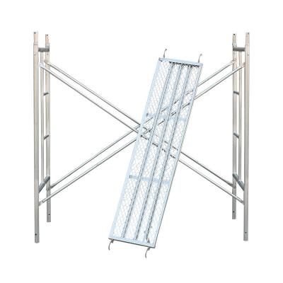 China Modern Mobile Foldable H Type Galvanized Steel Frame Portable Scaffolding Indoors Outdoors With Casters Wheels Scaffolding for sale