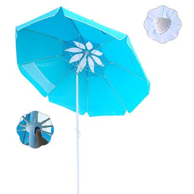 China Good Quality Solar Travel Sun Foldable Lightweight Hot Selling Windproof Beach Umbrella for sale