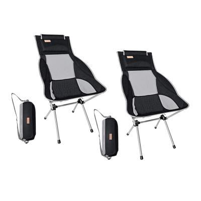 China Foldable Lightweight Aluminum Black Folding Chairs Garden Beach Folding Chair With Light Weight for sale