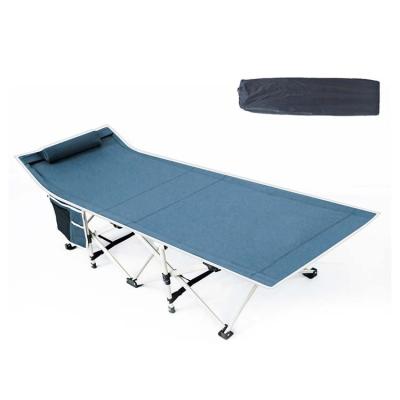 China Steel Frame Foldable Lightweight Outdoor Sleeping Cradle Wholesale Adjustable Camping Ultralight Folding Bed for sale