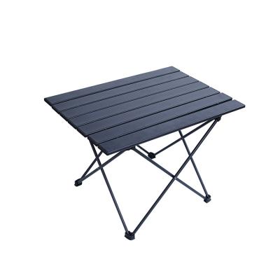 China New Foldable Lightweight Type Black Aluminum Alloy Great Price Small Adjustable Folding Camping Table for sale