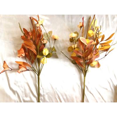 China Beautiful Foam Plastic Wedding Fabric Iron Decor Artificial Flower Bouquet For Front Door for sale