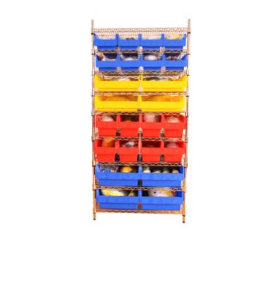 China Large Industrial Movable Warehouse Bin Electronic Spare Parts Handling Storage Trolley for sale